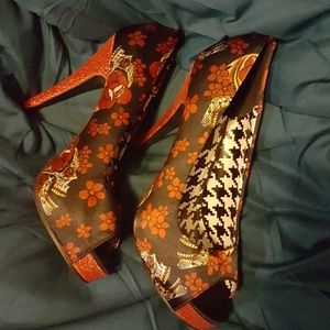 iron fist 8 red glitter shoes EUC Slow Dance